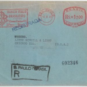 66504 - BRAZIL - POSTAL HISTORY -  RED POSTMARK on COVER - Banking 1941