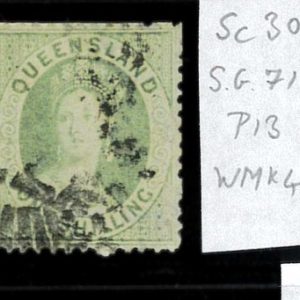 aa5619L - Australia QUEENSLAND - STAMP - SG # 71  Watermark 4  - USED
