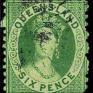 aa5619k1 - Australia QUEENSLAND - STAMP - SG # 78  Watermark 4  - USED