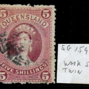 aa5622d2 - Australia QUEENSLAND - STAMP - SG # 154 Watermark 5  - USED