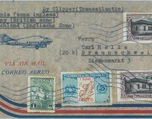 86062 - GUATEMALA - POSTAL HISTORY - COVER to GERMANY British Zone via CLIPPER