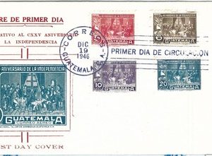69263 - GUATEMALA - POSTAL HISTORY -  FDC COVER 1946 - Independence