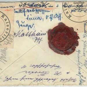 66549 - GERMANY  - POSTAL HISTORY -  OFFICIAL SEALS on COVER - Greiffenberg