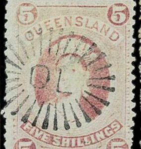 aa5622d1 - Australia QUEENSLAND - STAMP - SG # 154 Watermark 5  - USED