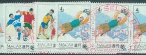 88607 - MACAO - STAMPS - FOOTBALL World Champ 1994 MNH 4 values x 3  - SPECIMEN