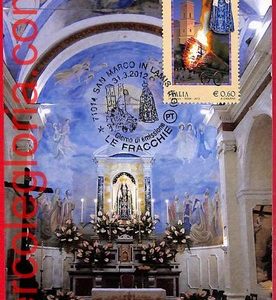 54245 - ITALY - Postal History - MAXIMUM CARD  - Religion - 2012
