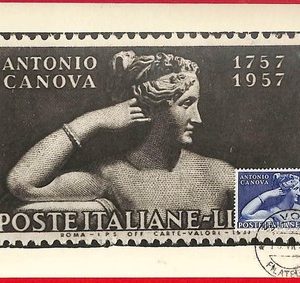 54237 - ITALY - Postal History - MAXIMUM CARD - Sculptor Antonio Canova-1957