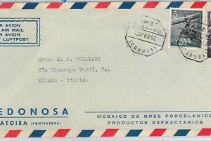 61123 -  SPAIN - POSTAL HISTORY - MATASELLO AMBULANTE FERROL-VIGO on COVER 1962
