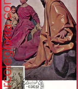 54274 - Spain - Postal History - MAXIMUM CARD  - Art, Religion - 1962