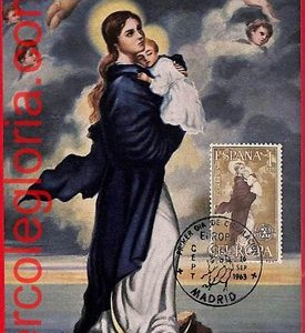 54275- Spain - Postal History - MAXIMUM CARD  - Art, Religion - 1963