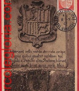 56885 - ANDORRA - Postal History- MAXIMUM CARD-Coat of arms of Casa la Vall-1939