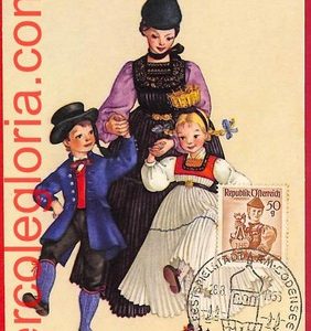 56928 - AUSTRIA - Postal History - MAXIMUM CARD  - Costumes, Bregenz - 1955