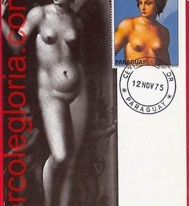 54300 - Paraguay - Postal History - MAXIMUM CARD  - Statue ART - 1975