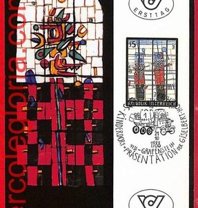 56975-AUSTRIA - Postal History - FDC  MAXIMUM CARD-The Art of stained glass-1988