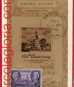 57432 - USA - Postal History - MAXIMUM CARD - Nashville - 1946