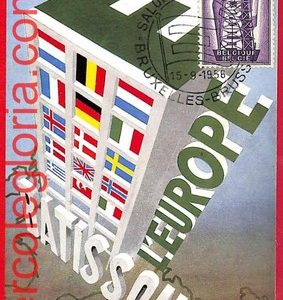 57066 - BELGIUM - Postal History - MAXIMUM CARD - EUROPA - 1956