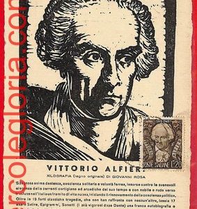 57354 - ITALY - Postal History - MAXIMUM CARD - Vittorio Alfier, Writer - 1949