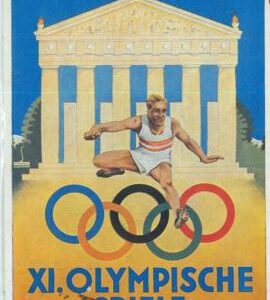 Lib7432 -  VINTAGE Illustrated  POSTCARD  - 1936 Olympic Games BERLIN