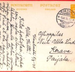 aa0682 - FINLAND - POSTAL HISTORY - STATIONERY CARD from VENETMAKI  1935