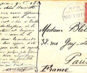 99906 - TURKEY Ottoman Empire - POSTAL HISTORY - POSTCARD from TERAPIA 1908