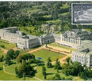 14705  - UNITED NATIONS -  MAXIMUM CARD - 1954: ARCHITECTURE