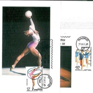 14708 - SPAIN - GIMNASTIC : SET OF 2 MAXIMUM CARD - 1985 SPORT  Gymnastics