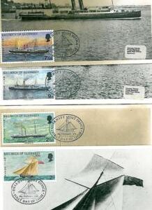 10930 - GUERNSEY - SET OF 4  MAXIMUM CARDS - 1972 - BOATS SHIPS
