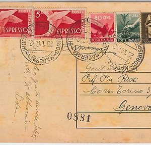47291  ITALIA: INTERO POSTALE affrancatura mista  Luogotenenza / Repubblica 1947