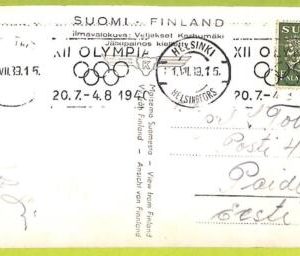 ZA1352 - FINLAND - POSTAL HISTORY - Olympic Games postmark on Postcard - 1939