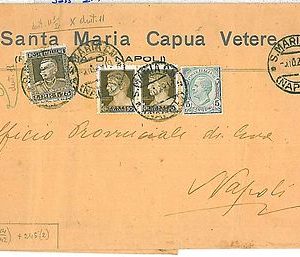 ITALIA REGNO - STORIA POSTALE -  Sass 214 dentellato 11 1/2 * 11  su BUSTA  - RR