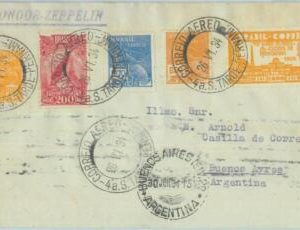 89763 - BRAZIL - Postal History - AIRMAIL COVER to ARGENTINA via CONDOR ZEPPELIN
