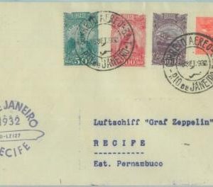 89762 - BRAZIL - Postal History - AIRMAIL COVER to RECIFE via GRAF ZEPPELIN 1932