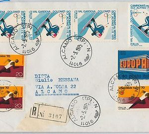 47315  - ITALIA Repubblica - STORIA POSTALE - Sass 734Aa x 3 VARIETA' su BUSTA