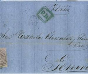 P0169 - SPAIN - POSTAL HISTORY - # 92 cover GERONA with Parrilla # 26  08.1868