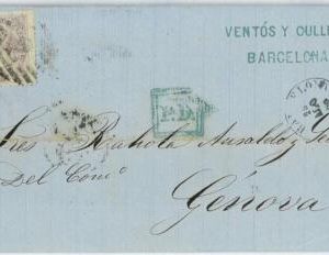 P0157 - SPAIN - POSTAL HISTORY - # 92 cover from BARCELONA Parrilla # 2