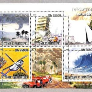 A3336 -SAO TOME & PRINCIPE ERROR MISSPERF 2009 Desastre natural Tsunami Huracán