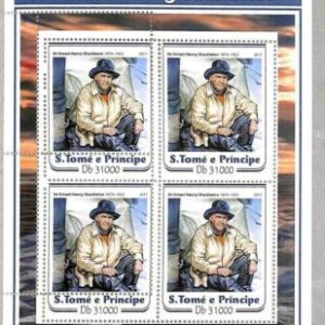 A3392 - SAO TOME & PRINCIPE ERROR MISSPERF: 2017, Shackleton, Antártida,...