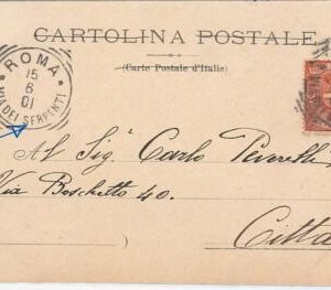 42941 - ITALY - Postal History - POSTCARD with postmark SNAKE Via serpenti 1901