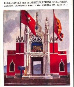 Lib462- CARTOLINA d'Epoca Illustrata - FIERA LEVANTE Assicurazioni Generali BARI