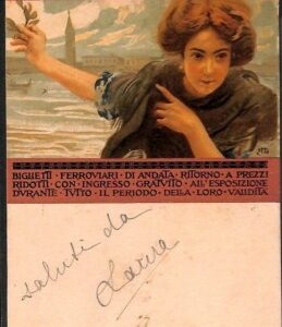 Lib478 - CARTOLINA d'Epoca Illustrata - ESPOSIZIONE d'ARTE di VENEZIA 1905  TITO