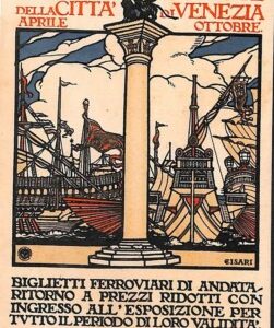 Lib487 - CARTOLINA d'Epoca Illustrata - ESPOSIZIONE ARTE VENEZIA 1922 Cisari