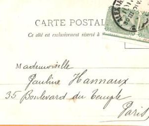 aa0112 - EGYPT - POSTAL HISTORY - POSTCARD from  ALEXANDRIA  to PARIS  1901