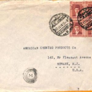 aa0126 - EGYPT - POSTAL HISTORY - CENSORED COVER to the USA  1942