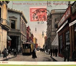 af0942 - ARGENTINA - Vintage Postcard - Santa Fe - Calle San Martin - 1907