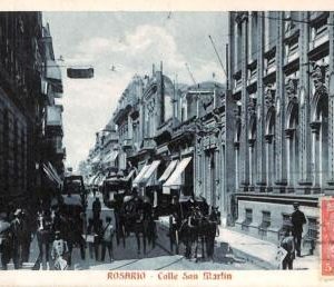 af0932 - ARGENTINA - Vintage Postcard - Rosario - Calle San Martin