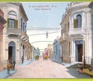 af0929 - ARGENTINA - Vintage Postcard -  Santa Fe - Calle Comercio