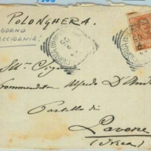 91088 - REGNO - STORIA POSTALE - ANNULLO TONDOQUADRO di ANDORNO CACCIORNIA  1905