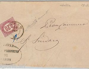 63985 - ITALIA REGNO - STORIA POSTALE - BUSTA: annullo BRENO senza anno!! 1876