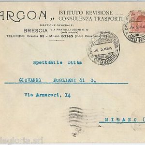 63987 - ITALIA REGNO - STORIA POSTALE:  BUSTA PUBBLICITARIA Brescia   1925