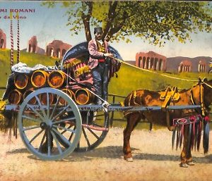 ab3217 - CARTOLINA D'EPOCA - Roma Provincia - Costumi Carro da vino